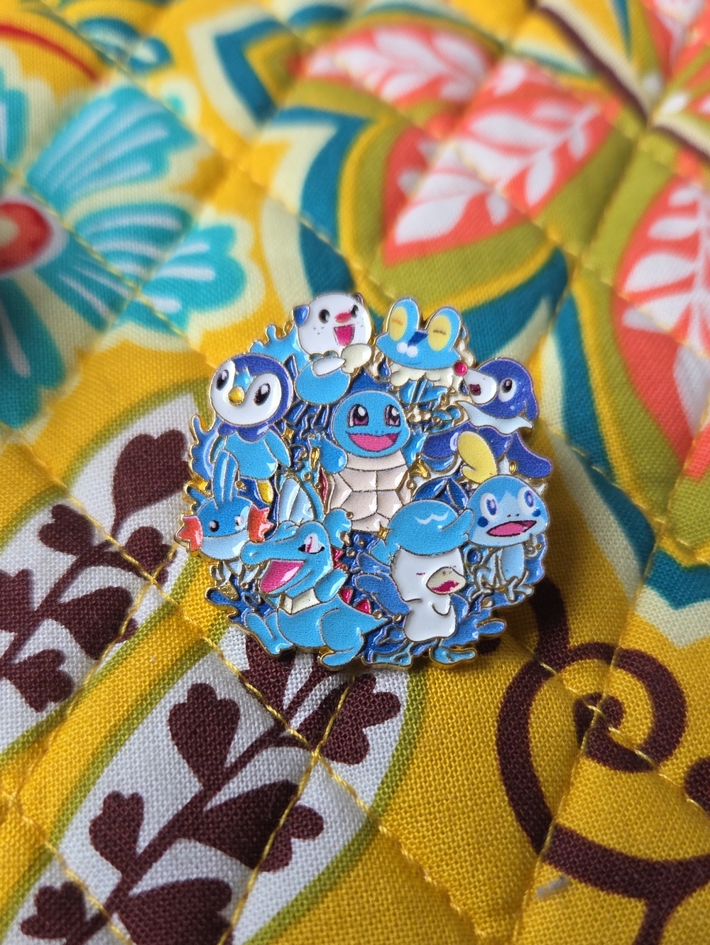 Pokemon Blue Aquatic Ensemble Enamel Pin